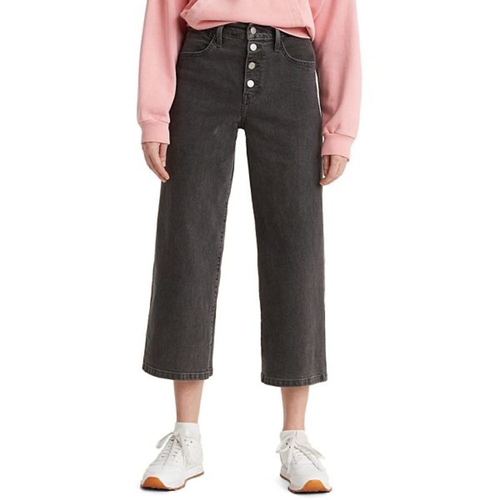 Levi’s Mile High Cropped Wide Leg - Black